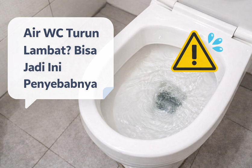 air wc lambat turun